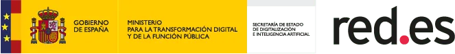 Logos del Gobierno de España, Ministerio para la Transformación Digital y de la Función Pública, Secretaría de Estado de Digitalización e Inteligencia Artificial y red.es